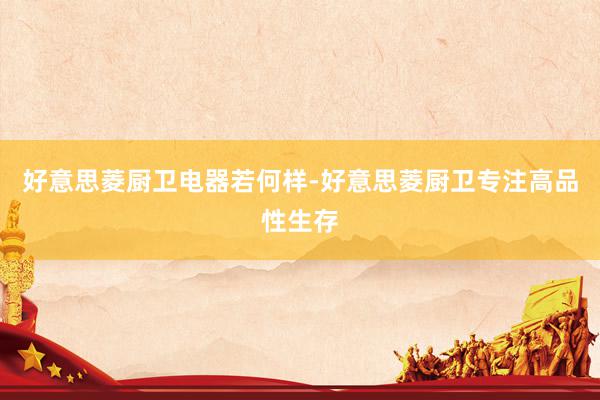 好意思菱厨卫电器若何样-好意思菱厨卫专注高品性生存